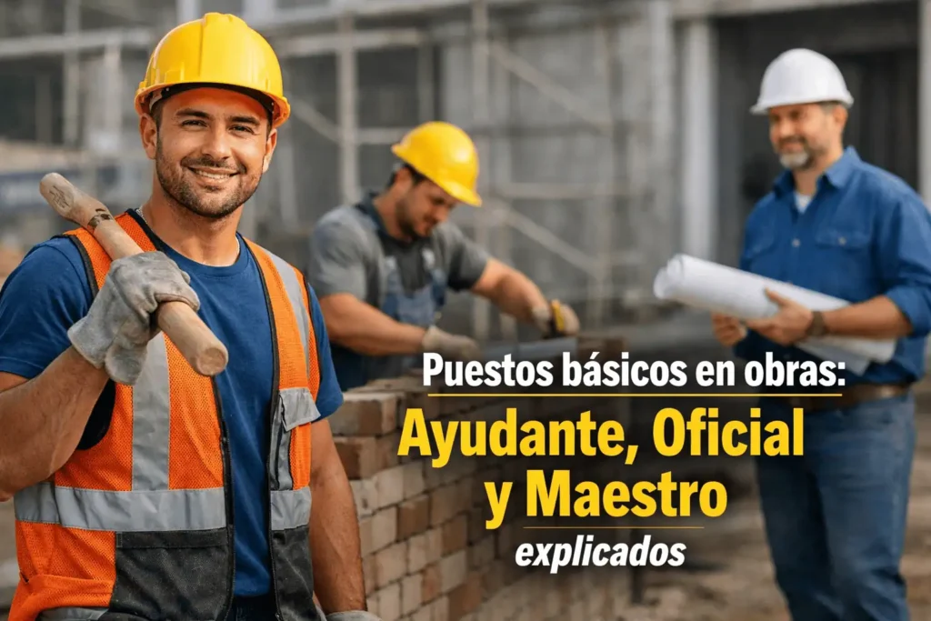 PUESTOS BASICOS EN OBRAS: AYUDANTE, OFICIAL O MAESTRO, EXPLICADOS