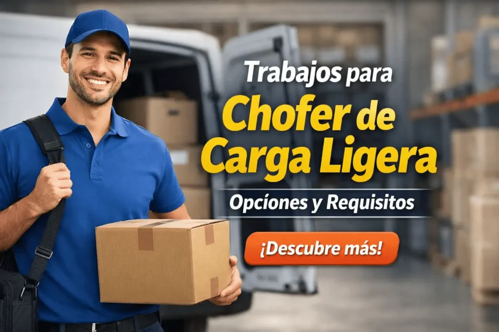 TRABAJOS PARA CHOFER DE CARGA LIGERA EN MÉXICO: OPCIONES DISPONIBLES Y REQUISITOS